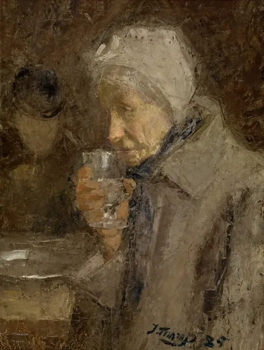 Framed Print : The Good Drink, 1885. Creator: Jan Toorop Framed Print : The Good Drink, 1885. Creator: Jan Toorop