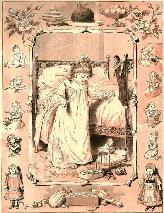 Framed Print : The Good Girl's Christmas, 1891. Creator: Adrien Marie Framed Print : The Good Girl's Christmas, 1891. Creator: Adrien Marie