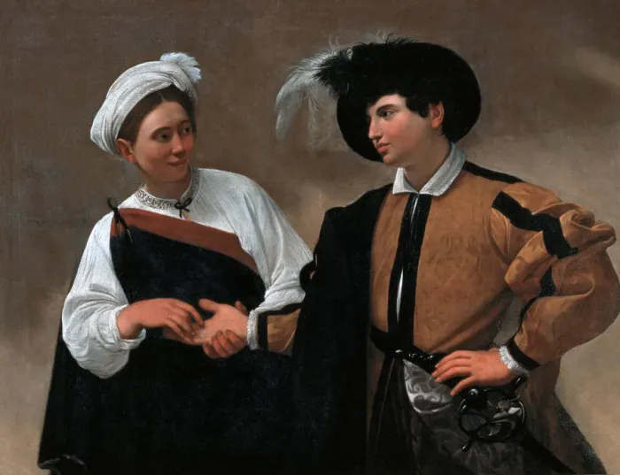 Framed Print : Good Luck, 1595. Artist: Caravaggio, Michelangelo (1571-1610) Framed Print : Good Luck, 1595. Artist: Caravaggio, Michelangelo (1571-1610)