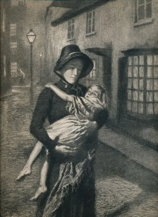 Framed Print : The Good Samaritan, 1911, (1912). Artist: Gunning King Framed Print : The Good Samaritan, 1911, (1912). Artist: Gunning King