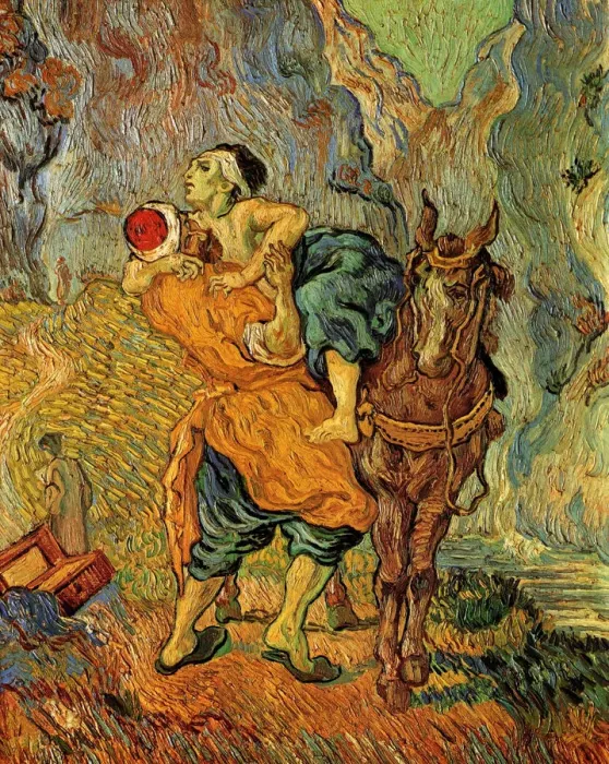 Framed Print : The Good Samaritan (after Delacroix), 1890 Framed Print : The Good Samaritan (after Delacroix), 1890