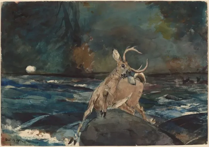 Framed Print : A Good Shot, Adirondacks, 1892. Creator: Winslow Homer Framed Print : A Good Shot, Adirondacks, 1892. Creator: Winslow Homer