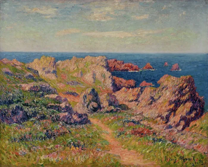 Framed Print : Good weather in Pern (Ile d'Ouessant), 1901. Creator: Henri Moret Framed Print : Good weather in Pern (Ile d'Ouessant), 1901. Creator: Henri Moret