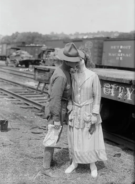 Framed Print : Goodbye to 1st field artillery, between c1915 and c1920. Creator: Bain News Service Framed Print : Goodbye to 1st field artillery, between c1915 and c1920. Creator: Bain News Service
