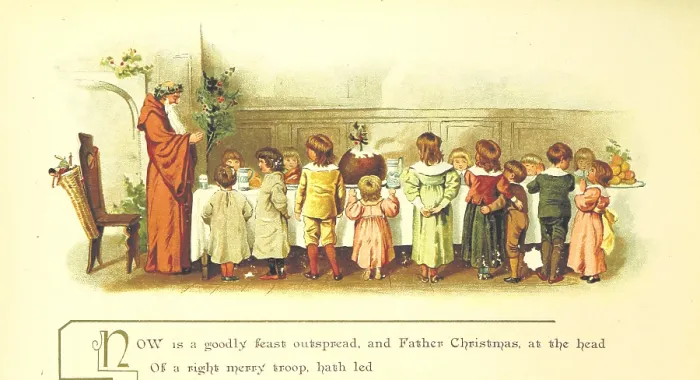Framed Print : Now is a goodly feast outspread... 1894. Creator: Eliza F. Manning Framed Print : Now is a goodly feast outspread... 1894. Creator: Eliza F. Manning