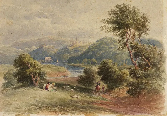 Framed Print : Goodrich Court and Castle, 1835-36. Creator: Unknown Framed Print : Goodrich Court and Castle, 1835-36. Creator: Unknown