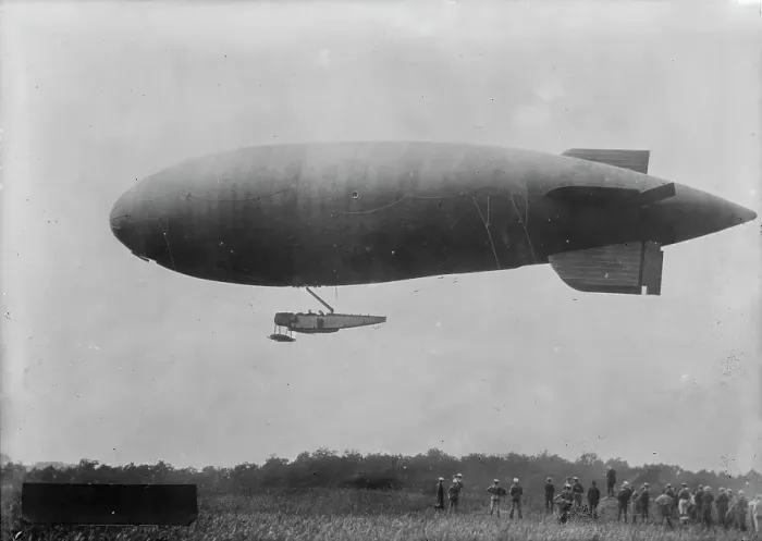 Framed Print : Goodyear dirigible, between c1915 and c1920. Creator: Bain News Service Framed Print : Goodyear dirigible, between c1915 and c1920. Creator: Bain News Service