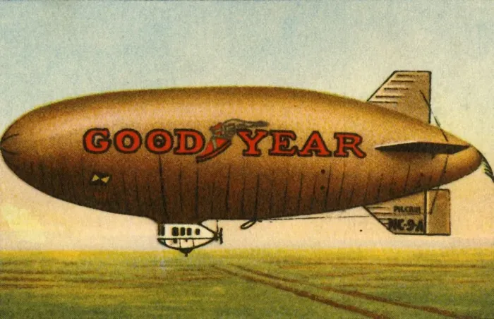 Framed Print : Goodyear Pilgrim airship, 1925, (1932). Creator: Unknown Framed Print : Goodyear Pilgrim airship, 1925, (1932). Creator: Unknown