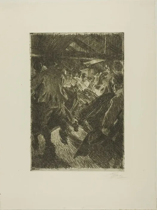 Framed Print : Gopsmor Cottage, 1917. Creator: Anders Leonard Zorn Framed Print : Gopsmor Cottage, 1917. Creator: Anders Leonard Zorn