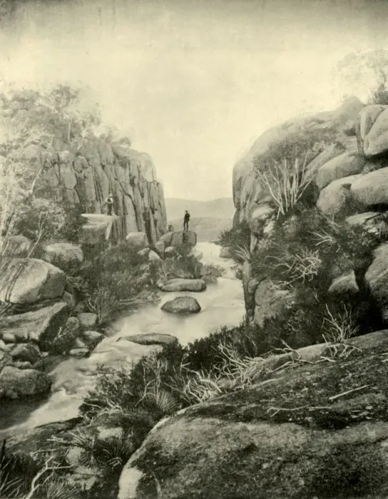 Framed Print : The Gorge, Buffalo Falls, Victorian Alps, 1901. Creator: Unknown Framed Print : The Gorge, Buffalo Falls, Victorian Alps, 1901. Creator: Unknown