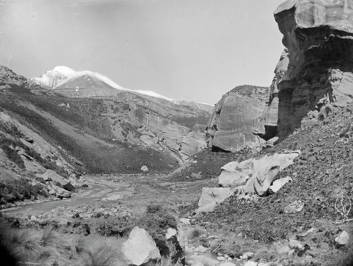 Framed Print : Gorge of Thomas and Porter Rivers, West Coast Road, c1880s. Creator: Burton Brothers