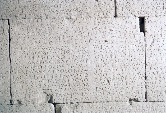 Framed Print : The Gortyn Law Code, 5th century BC Framed Print : The Gortyn Law Code, 5th century BC