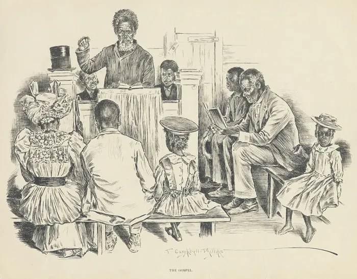 Framed Print : The gospel, 1899. Creator: Jay Campbell Phillips Framed Print : The gospel, 1899. Creator: Jay Campbell Phillips