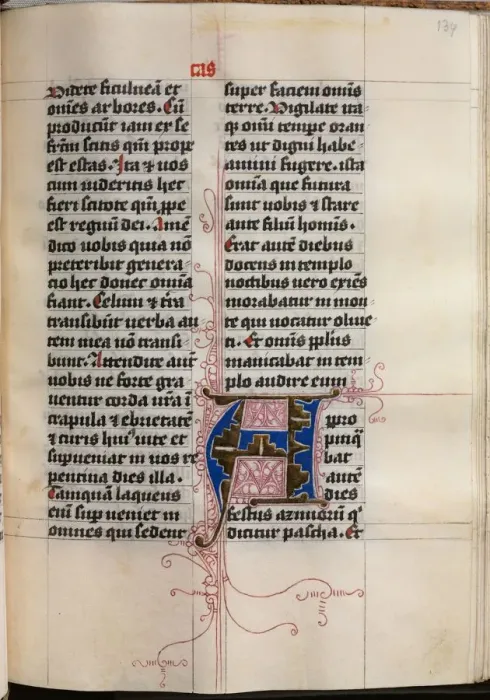 Framed Print : Gospel Book with Evangelist Portraits: Decorated Initial, c. 1480. Creator: Hausbuch Master Framed Print : Gospel Book with Evangelist Portraits: Decorated Initial, c. 1480. Creator: Hausbuch Master