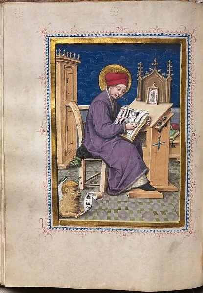 Gospel Book with Evangelist Portraits: Saint Mark, c. 1480. Creator: Hausbuch Master (German)