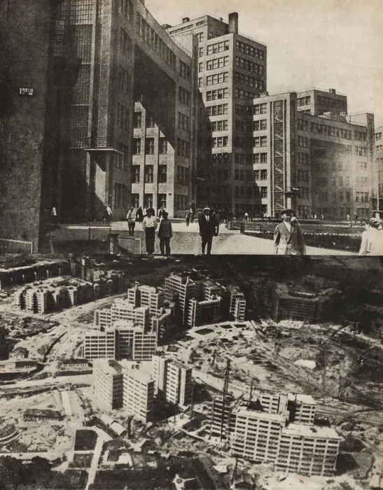 Framed Print : The Gosprom complex (Palace of Industry) in the Ukrainian city of Kharkov, 1933. Creator: Lissitzky Framed Print : The Gosprom complex (Palace of Industry) in the Ukrainian city of Kharkov, 1933. Creator: Lissitzky