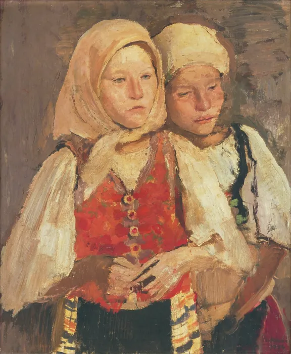 Framed Print : Gossips, 1934. Creator: Vladimir Kovar Framed Print : Gossips, 1934. Creator: Vladimir Kovar