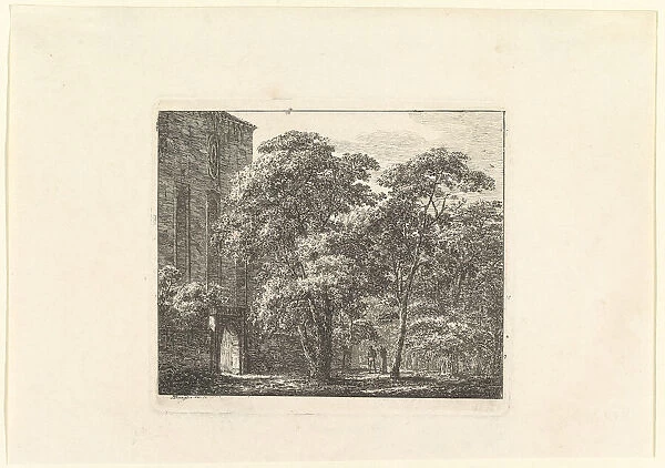 Gothic Architecture in a Landscape, ca. 1807. Creator: Domenico Quaglio II