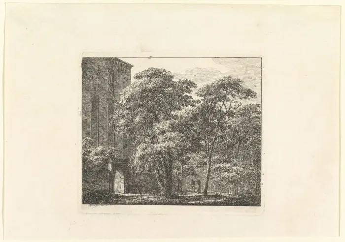 Framed Print : Gothic Architecture in a Landscape, ca. 1807. Creator: Domenico Quaglio II Framed Print : Gothic Architecture in a Landscape, ca. 1807. Creator: Domenico Quaglio II