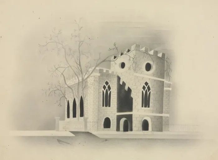 Framed Print : A Gothic Church by Moonlight, 1840. Creator: Mary Altha Nims (American, 1817-1907) Framed Print : A Gothic Church by Moonlight, 1840. Creator: Mary Altha Nims (American, 1817-1907)