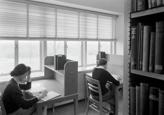 Framed Print : Goucher College, Towson, Maryland, 1953. Creator: Gottscho-Schleisner, Inc Framed Print : Goucher College, Towson, Maryland, 1953. Creator: Gottscho-Schleisner, Inc