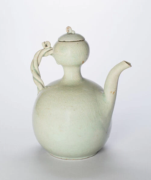 Gourd-Shaped Ewer with Twisted Handle, Korea, Goryeo dynasty (918-1392), mid-12th century