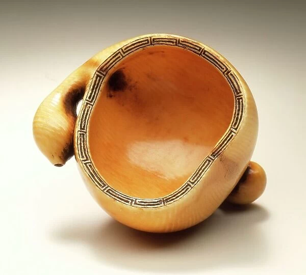 Gourd-Shaped Sake Cup, Mid-19th century. Creator: Ohara Mitsuhiro