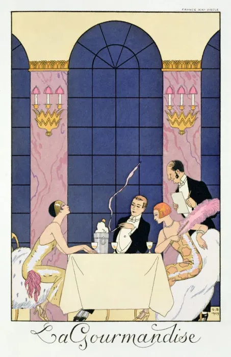 Framed Print : The Gourmands, 1920-1930 Framed Print : The Gourmands, 1920-1930