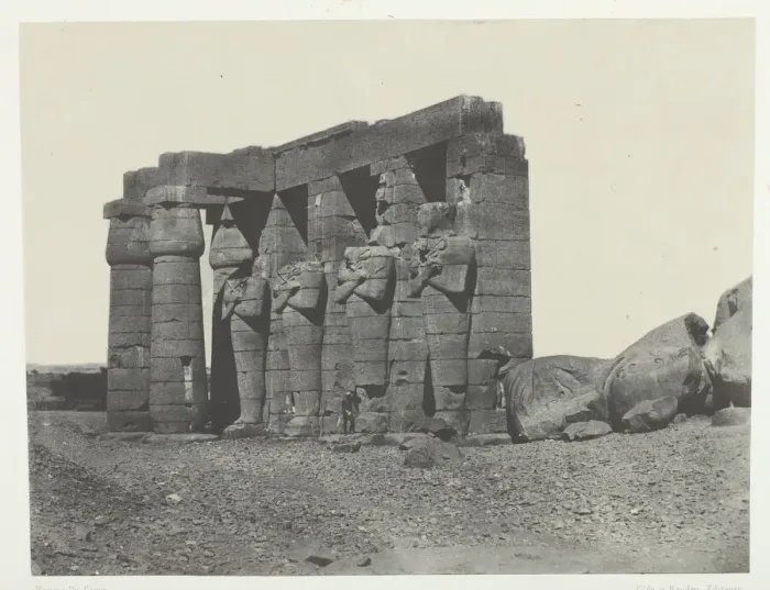 Framed Print : Gournah, Perystyle du Tombeau d Osymandias (Ramesseum Occidental);Thebes Framed Print : Gournah, Perystyle du Tombeau d Osymandias (Ramesseum Occidental);Thebes