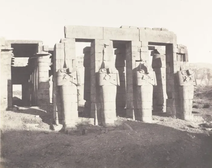 Framed Print : Gournah (Thebes), Palais Dit le Memnonium, 1851-52, printed 1853-54 Framed Print : Gournah (Thebes), Palais Dit le Memnonium, 1851-52, printed 1853-54