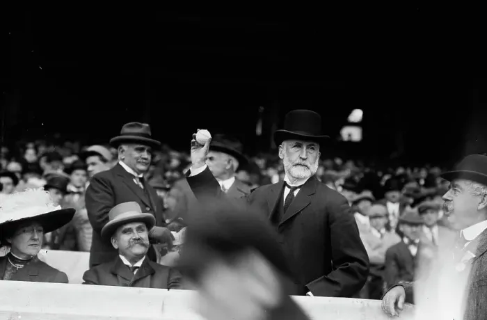 Framed Print : Gov. Foss & Mayor Gaynor, Polo Grounds, 1912. Creator: Bain News Service Framed Print : Gov. Foss & Mayor Gaynor, Polo Grounds, 1912. Creator: Bain News Service