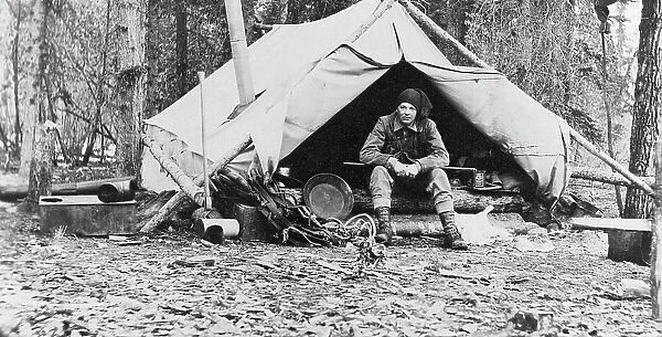 Gov. George Parks in camp, 1915. Creator: Unknown