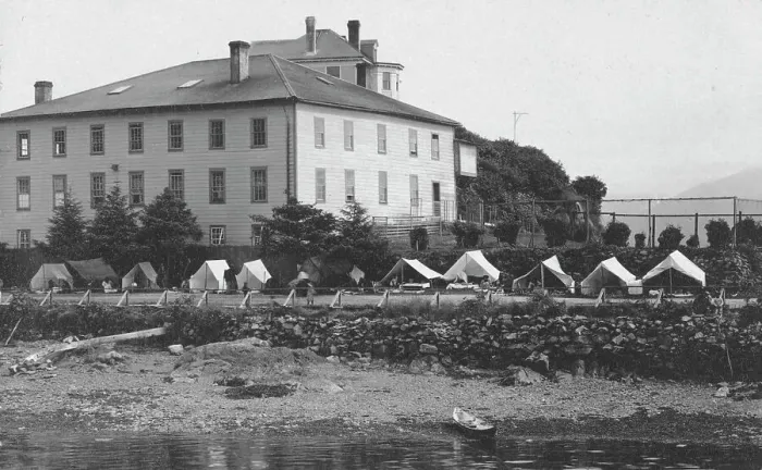 Framed Print : Government barracks, between c1900 and c1930. Creator: Unknown Framed Print : Government barracks, between c1900 and c1930. Creator: Unknown