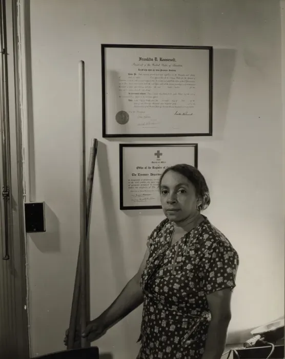 Framed Print : Government charwoman, Washington, D. C. 1942. Creator: Gordon Parks Framed Print : Government charwoman, Washington, D. C. 1942. Creator: Gordon Parks