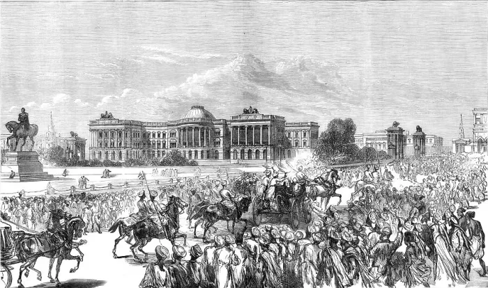 Framed Print : Government House, Calcutta, sketched by one of our special artists, 1876. Creator: Unknown Framed Print : Government House, Calcutta, sketched by one of our special artists, 1876. Creator: Unknown