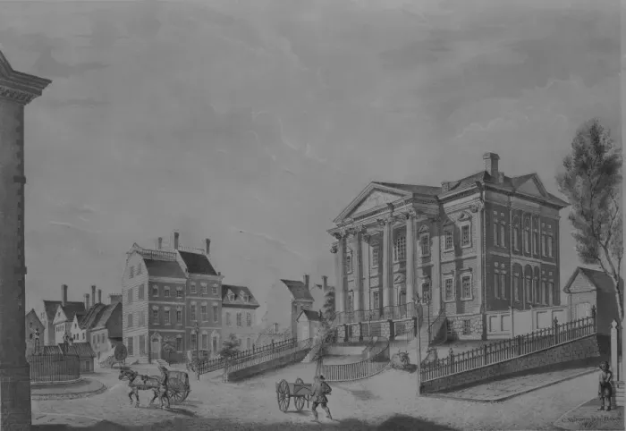 Framed Print : The Government House, New York, ca. 1850-1865. Creator: Charles Currier Framed Print : The Government House, New York, ca. 1850-1865. Creator: Charles Currier