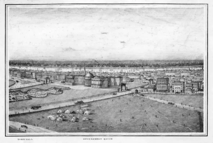 Framed Print : The Government House and Town Hall, Calcutta, India, c1840s. Artist: Frederick Fiebig Framed Print : The Government House and Town Hall, Calcutta, India, c1840s. Artist: Frederick Fiebig