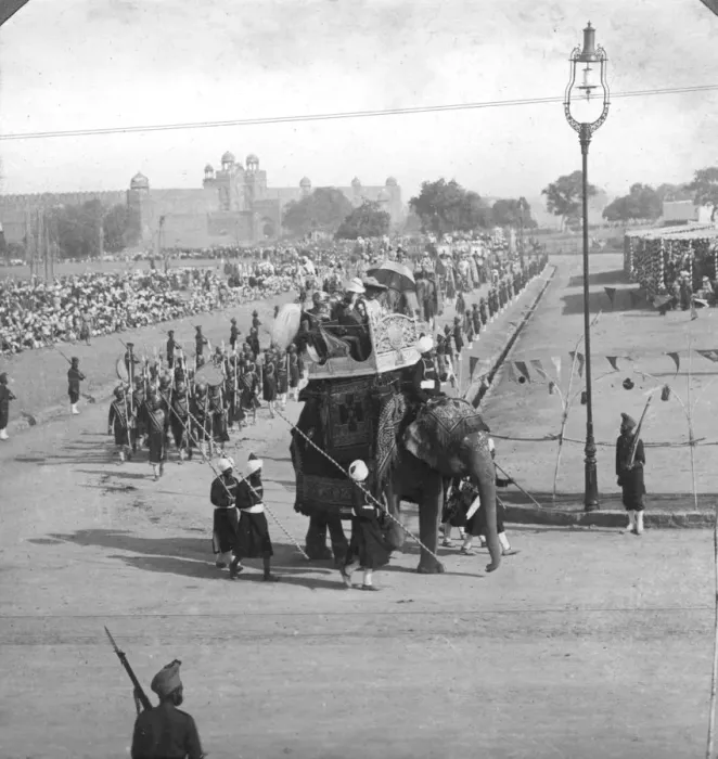 Framed Print : Government officials in a state procession, India, 1913. Artist: HD Girdwood Framed Print : Government officials in a state procession, India, 1913. Artist: HD Girdwood