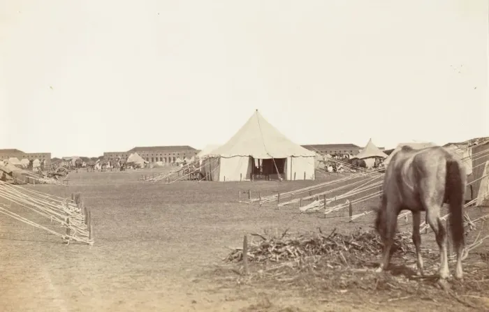 Framed Print : Part of Governor Generals Camp at Cawnpoor, 1859, 1859. Creator: Unknown Framed Print : Part of Governor Generals Camp at Cawnpoor, 1859, 1859. Creator: Unknown