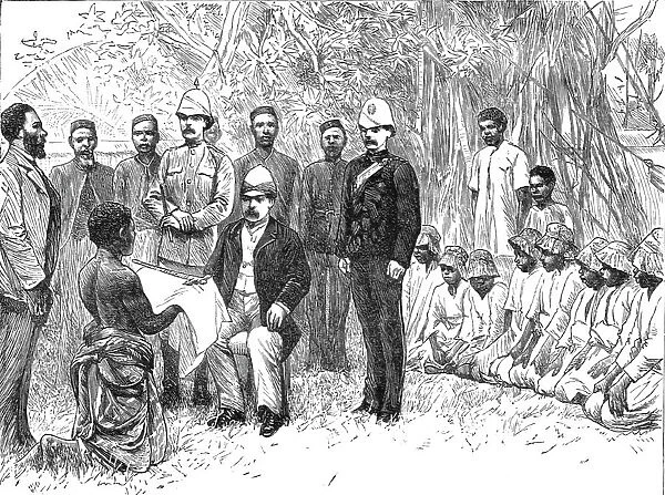 The Governor of Lagos, and the Envoys of the King of Dahomey, 1891. Creator: Unknown