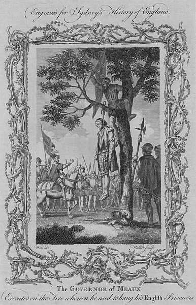 The Governor of Meaux executed on the tree whereon he used to hang his English Prisoners, 1773