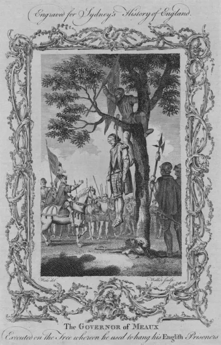 Framed Print : The Governor of Meaux executed on the tree whereon he used to hang his English Prisoners, 1773 Framed Print : The Governor of Meaux executed on the tree whereon he used to hang his English Prisoners, 1773