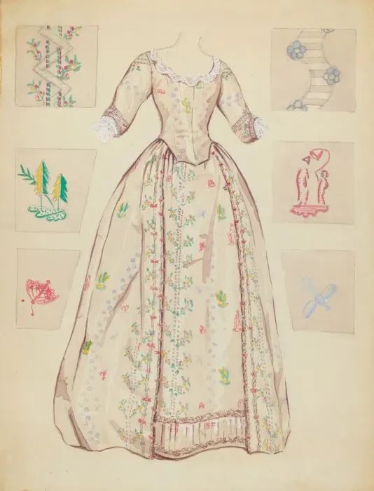 Framed Print : Gown, c. 1936. Creator: Dorothy Gernon Framed Print : Gown, c. 1936. Creator: Dorothy Gernon