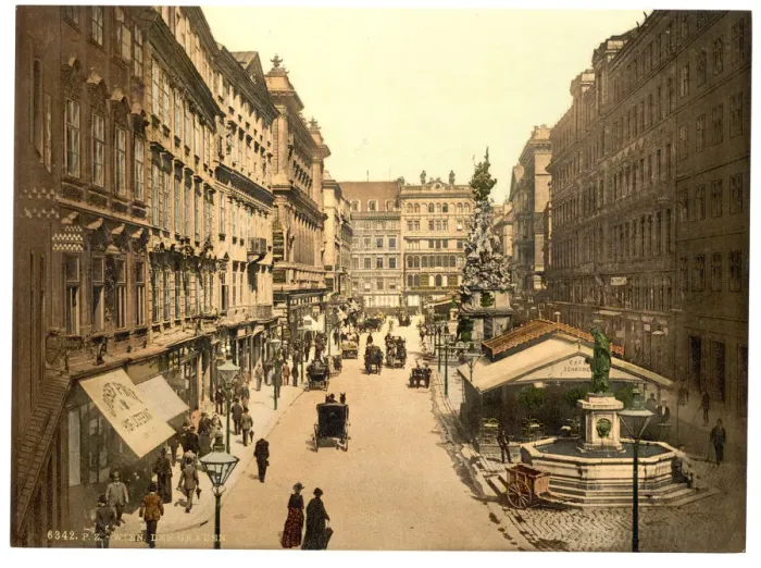 Framed Print : The Graben, Vienna Artist: Anonymous Framed Print : The Graben, Vienna Artist: Anonymous