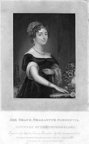 Her Grace Charlotte Florentia, Duchess of Northumberland, 1829. Artist: TA Dean
