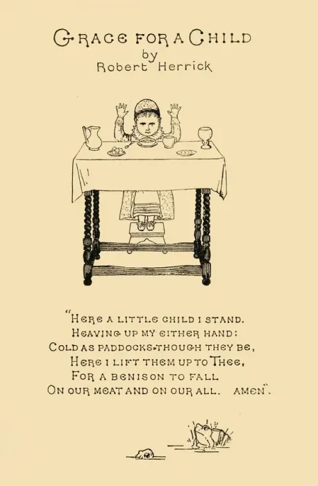 Framed Print : Grace for a Child, 1883. Creator: Unknown Framed Print : Grace for a Child, 1883. Creator: Unknown