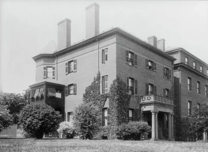 Framed Print : Grace Denio Litchfield's home, 2010 Mass. Ave. N.W. Washington, D.C. between 1890 and 1950. Creator: Frances Benjamin Johnston Framed Print : Grace Denio Litchfield's home, 2010 Mass. Ave. N.W. Washington, D.C. between 1890 and 1950. Creator: Frances Benjamin Johnston