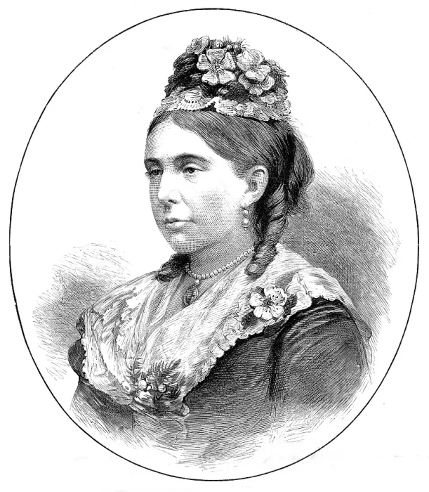 Framed Print : Her Grace the Duchess of Marlborough, 1880. Creator: Unknown Framed Print : Her Grace the Duchess of Marlborough, 1880. Creator: Unknown