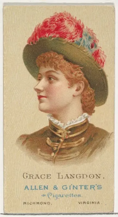 Framed Print : Grace Langdon, from Worlds Beauties, Series 2 (N27) for Allen & Ginter Cigarettes Framed Print : Grace Langdon, from Worlds Beauties, Series 2 (N27) for Allen & Ginter Cigarettes