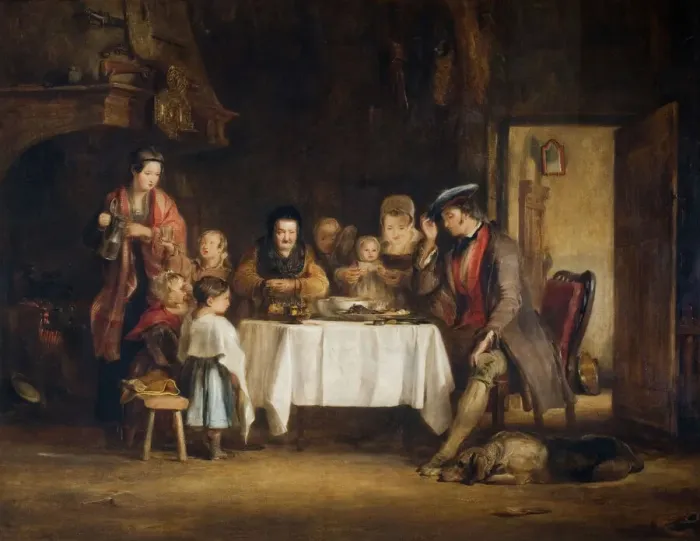 Framed Print : Grace Before Meat, 1839. Creator: David Wilkie Framed Print : Grace Before Meat, 1839. Creator: David Wilkie